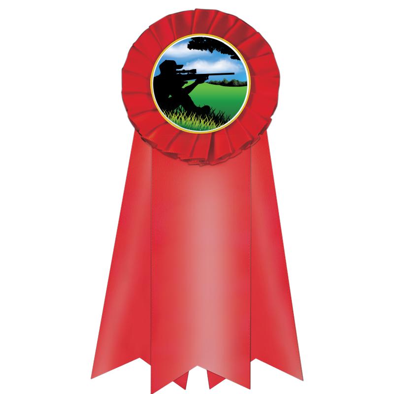 7" JUMBO RED MYLAR ROSETTE