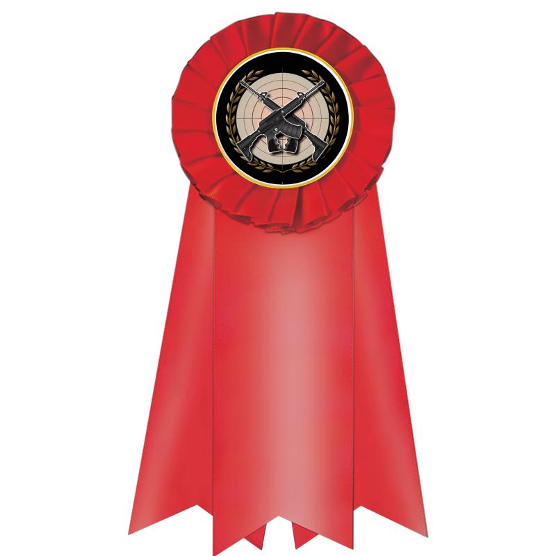 7" JUMBO RED MYLAR ROSETTE