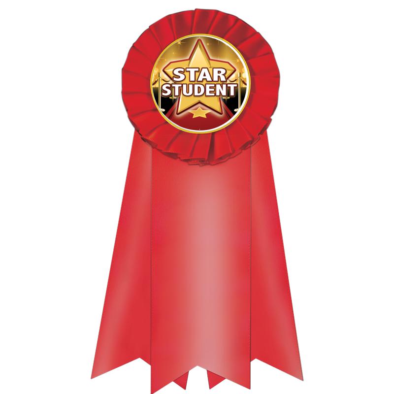 7" JUMBO RED MYLAR ROSETTE