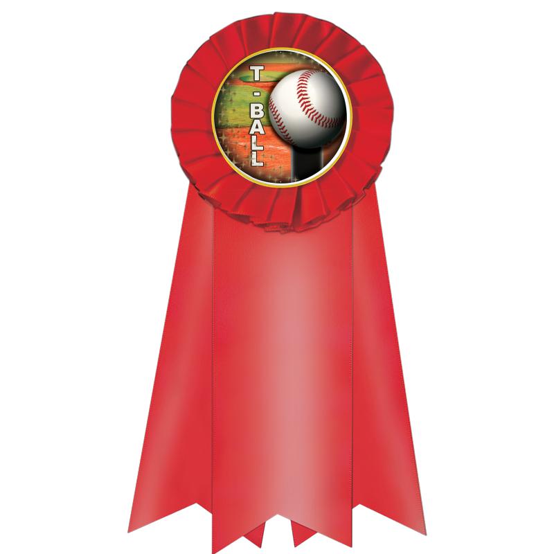 7" JUMBO RED MYLAR ROSETTE