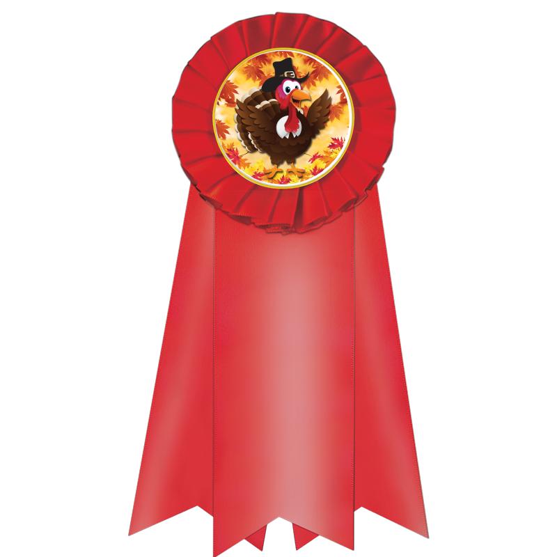 7" JUMBO RED MYLAR ROSETTE