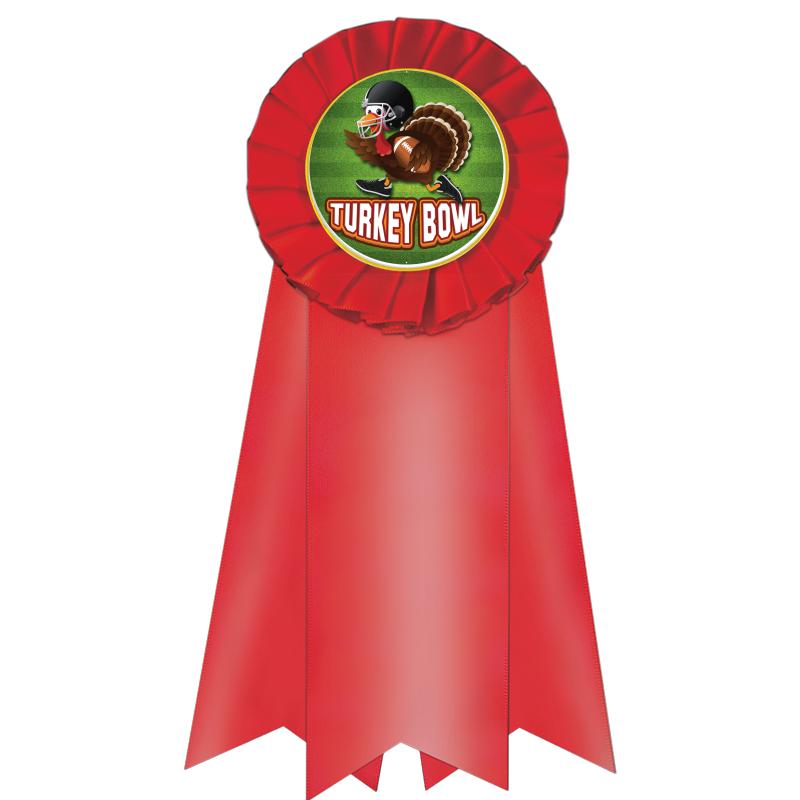 7" JUMBO RED MYLAR ROSETTE