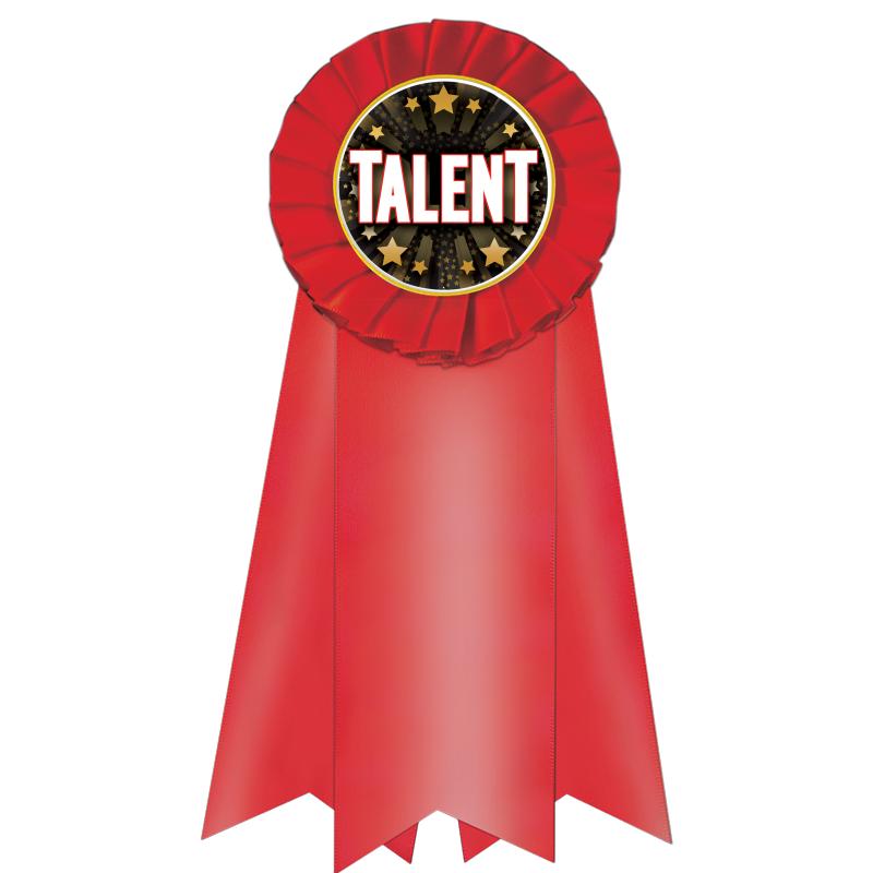 7" JUMBO RED MYLAR ROSETTE