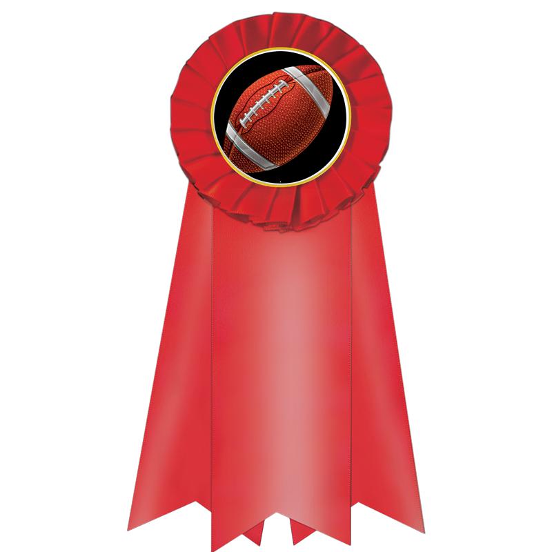 7" JUMBO RED MYLAR ROSETTE