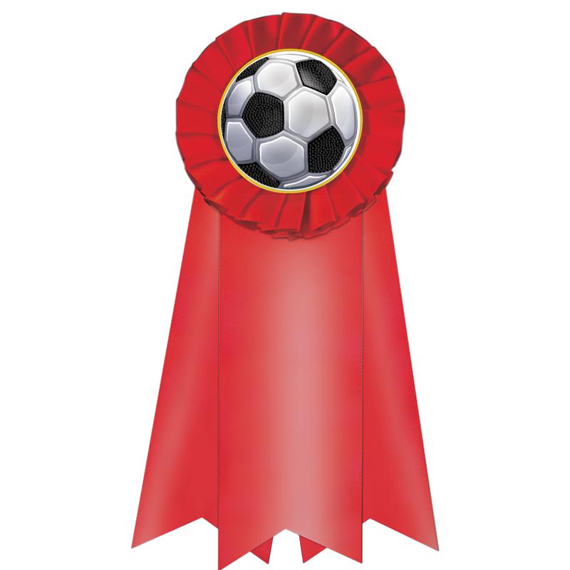 7" JUMBO RED MYLAR ROSETTE