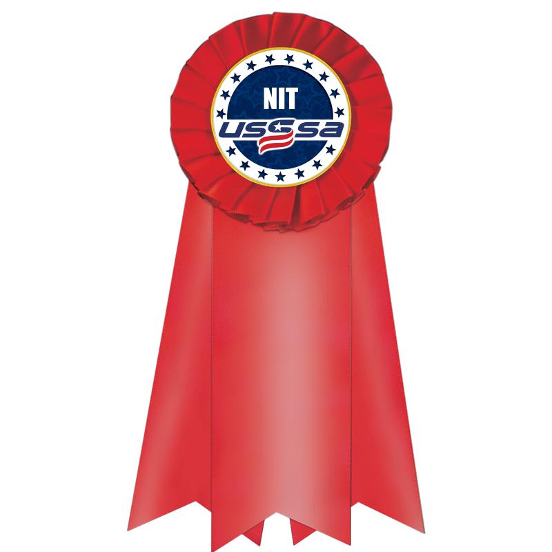 7" JUMBO RED MYLAR ROSETTE