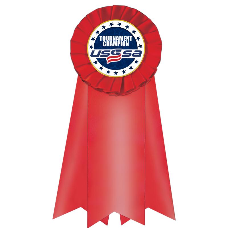 7" JUMBO RED MYLAR ROSETTE