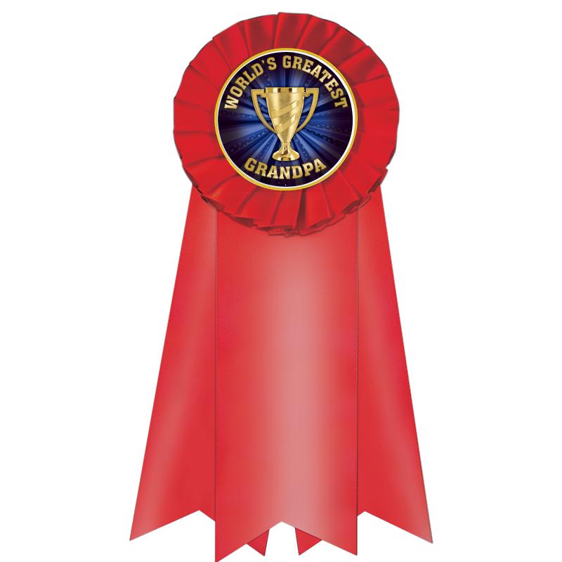 7" JUMBO RED MYLAR ROSETTE