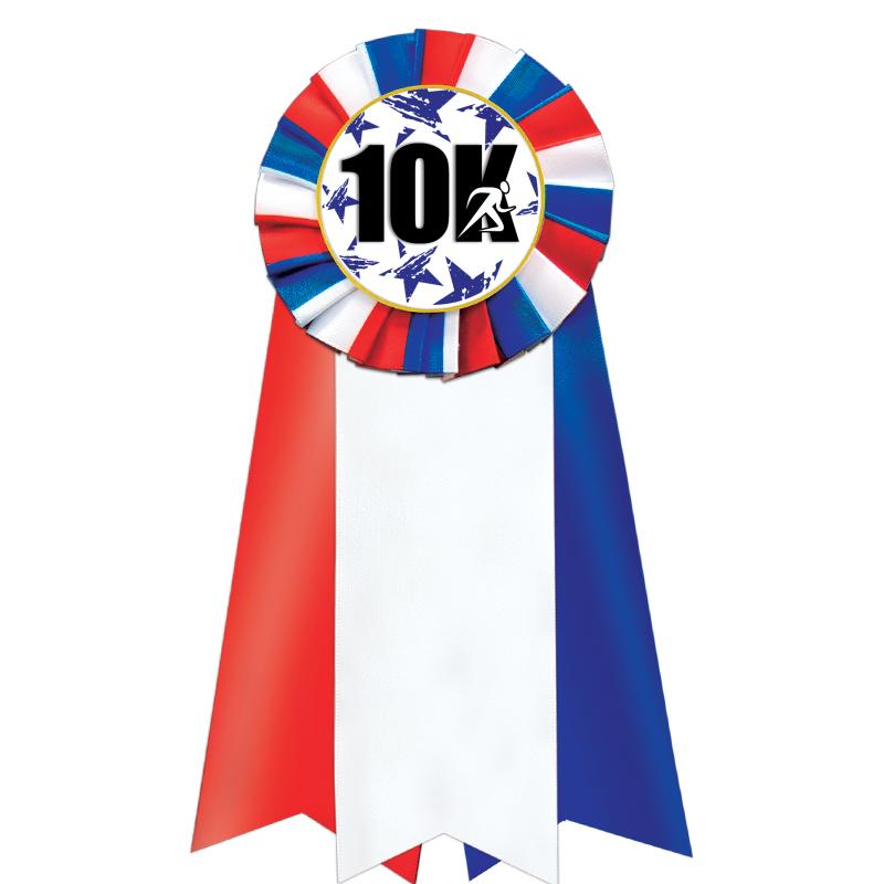 7"JUMBO RD/WH/BLUE MYL ROSETTE