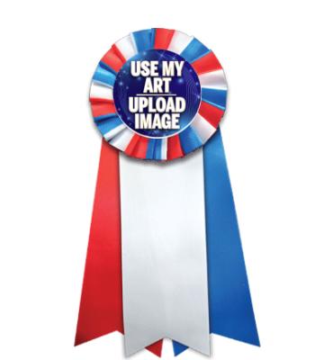 Jumbo Red/White/Blue Rosette Ribbon