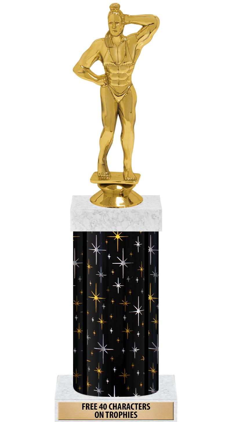 14" MIDNIGHT BLK-GD FIG/SQUARE