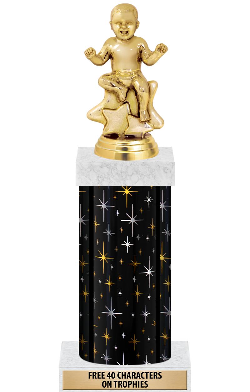 14" MIDNIGHT BLK-GD FIG/SQUARE