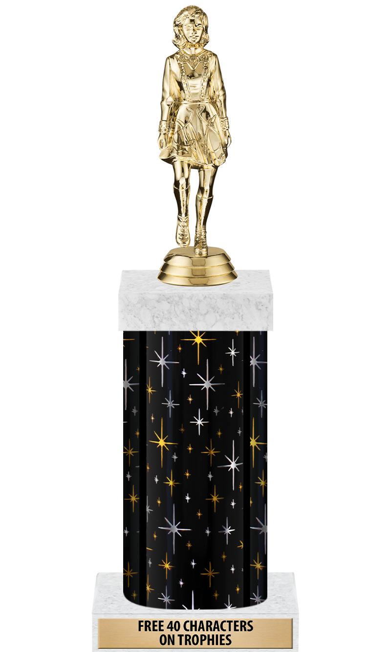 14" MIDNIGHT BLK-GD FIG/SQUARE