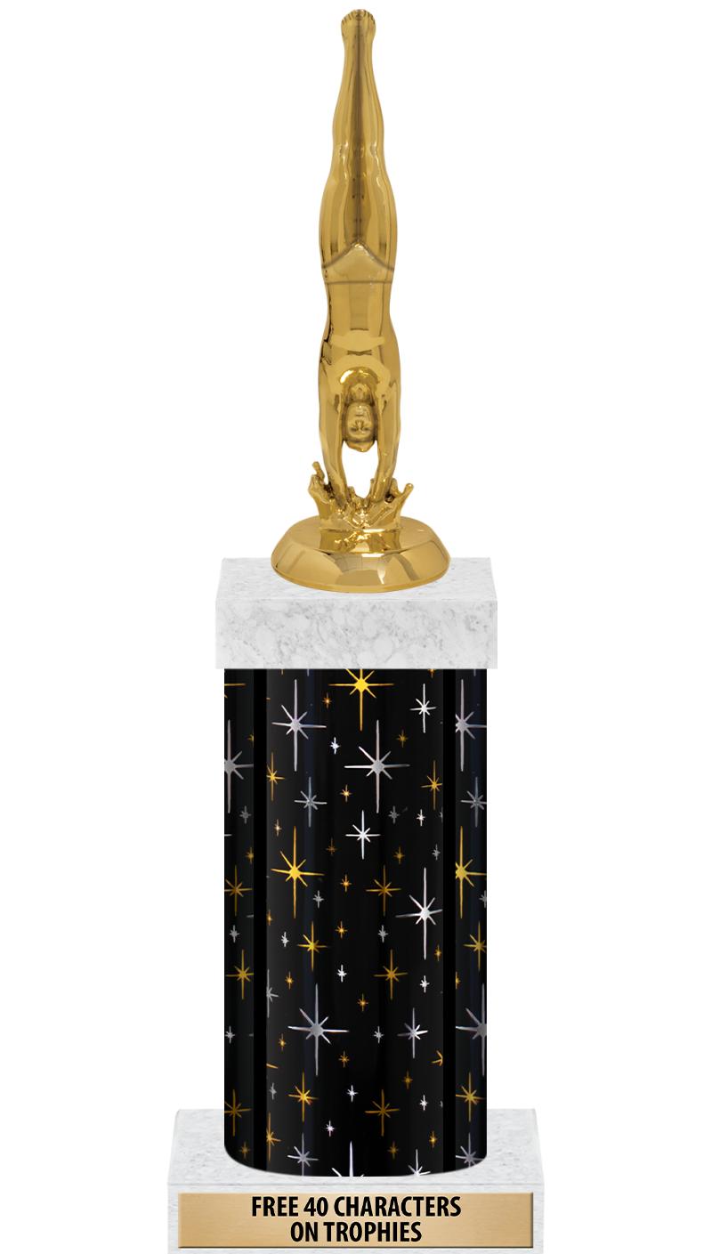 14" MIDNIGHT BLK-GD FIG/SQUARE