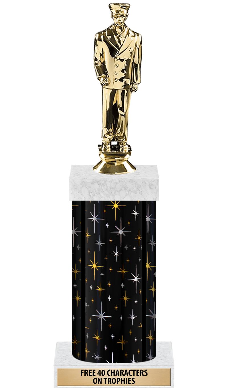 14" MIDNIGHT BLK-GD FIG/SQUARE