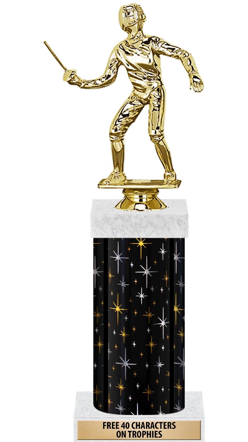 14" MIDNIGHT BLK-GD FIG/SQUARE