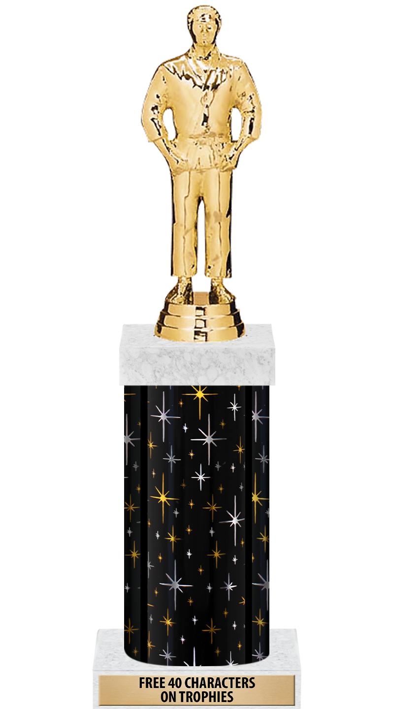 14" MIDNIGHT BLK-GD FIG/SQUARE