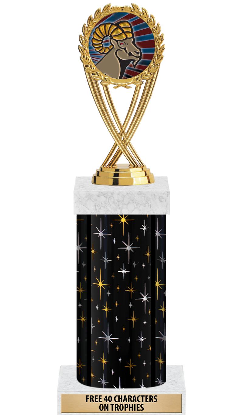 14" MIDNIGHT BLK-GD FIG/SQUARE