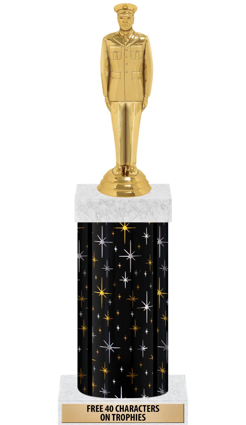 14" MIDNIGHT BLK-GD FIG/SQUARE