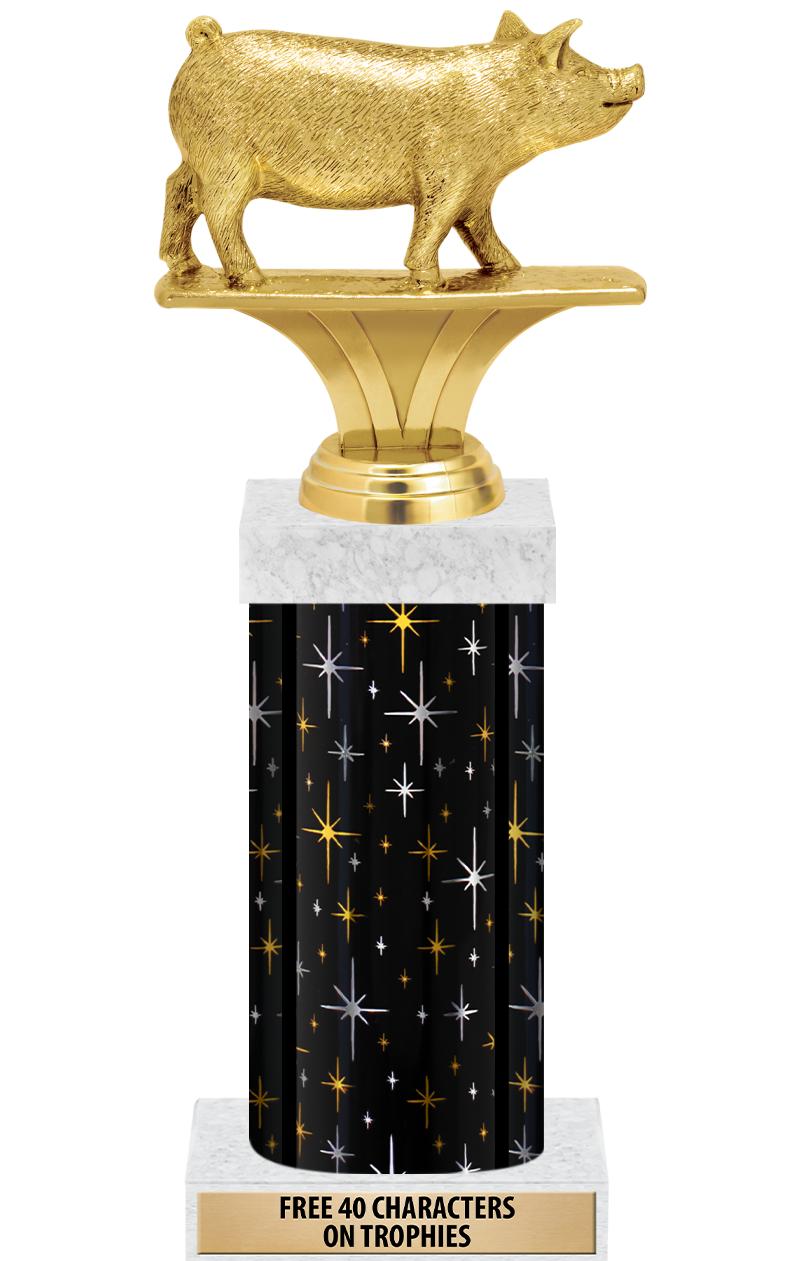 14" MIDNIGHT BLK-GD FIG/SQUARE