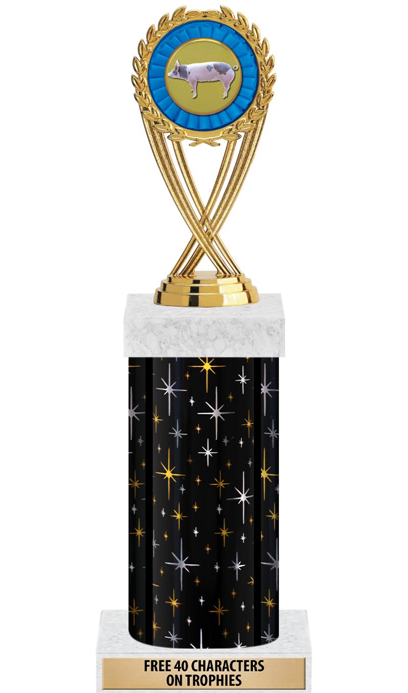 14" MIDNIGHT BLK-GD FIG/SQUARE