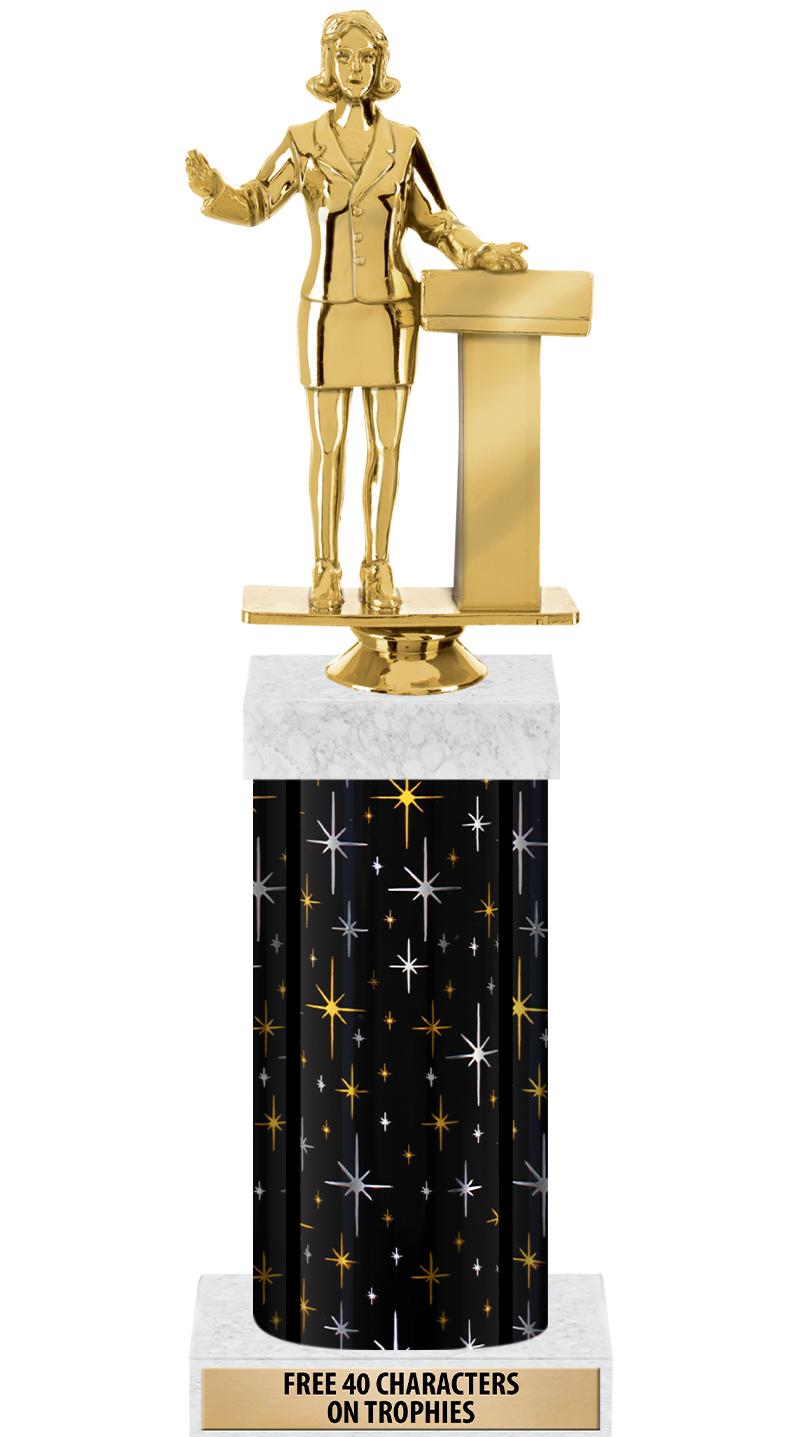 14" MIDNIGHT BLK-GD FIG/SQUARE