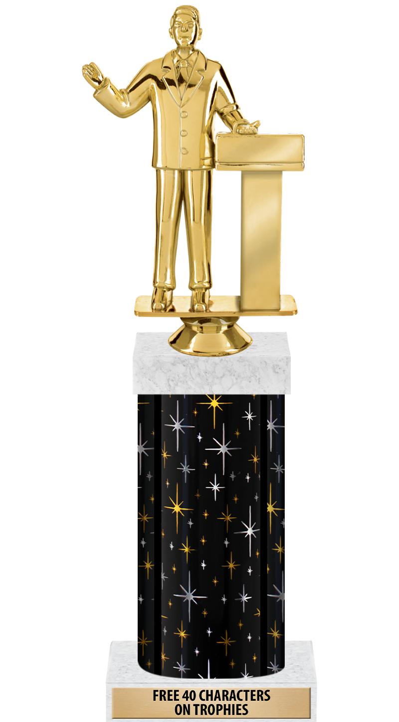 14" MIDNIGHT BLK-GD FIG/SQUARE