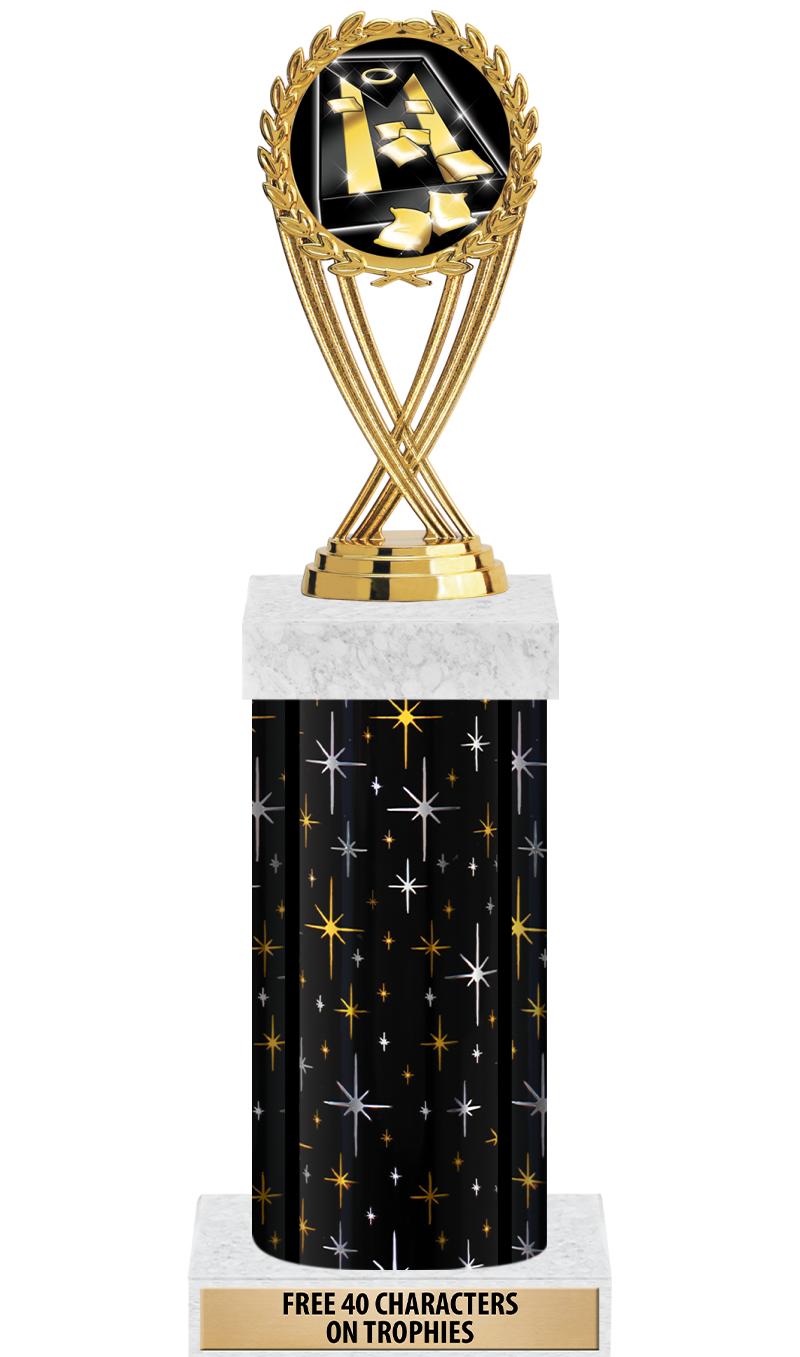 14" MIDNIGHT BLK-GD FIG/SQUARE