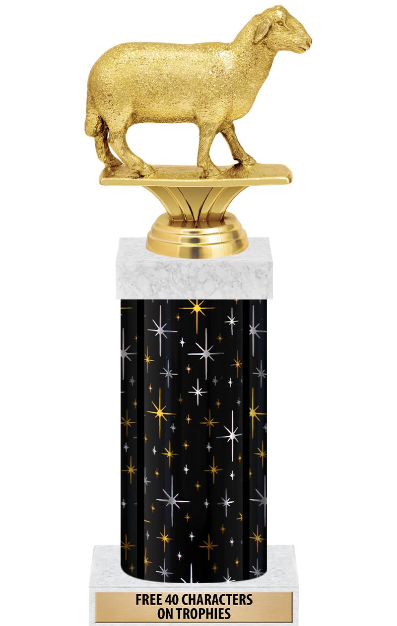 14" MIDNIGHT BLK-GD FIG/SQUARE