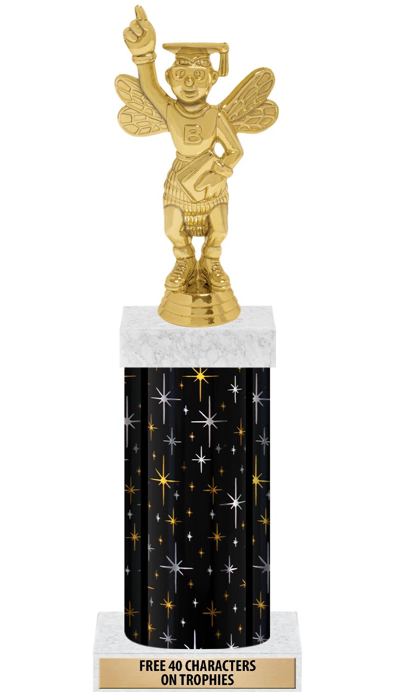 14" MIDNIGHT BLK-GD FIG/SQUARE