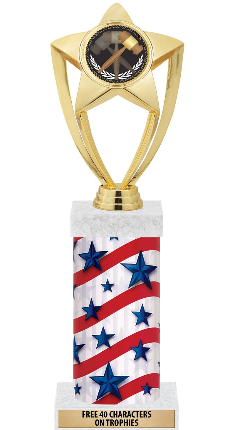14" AMER GLORY GD FIG SQR TRP