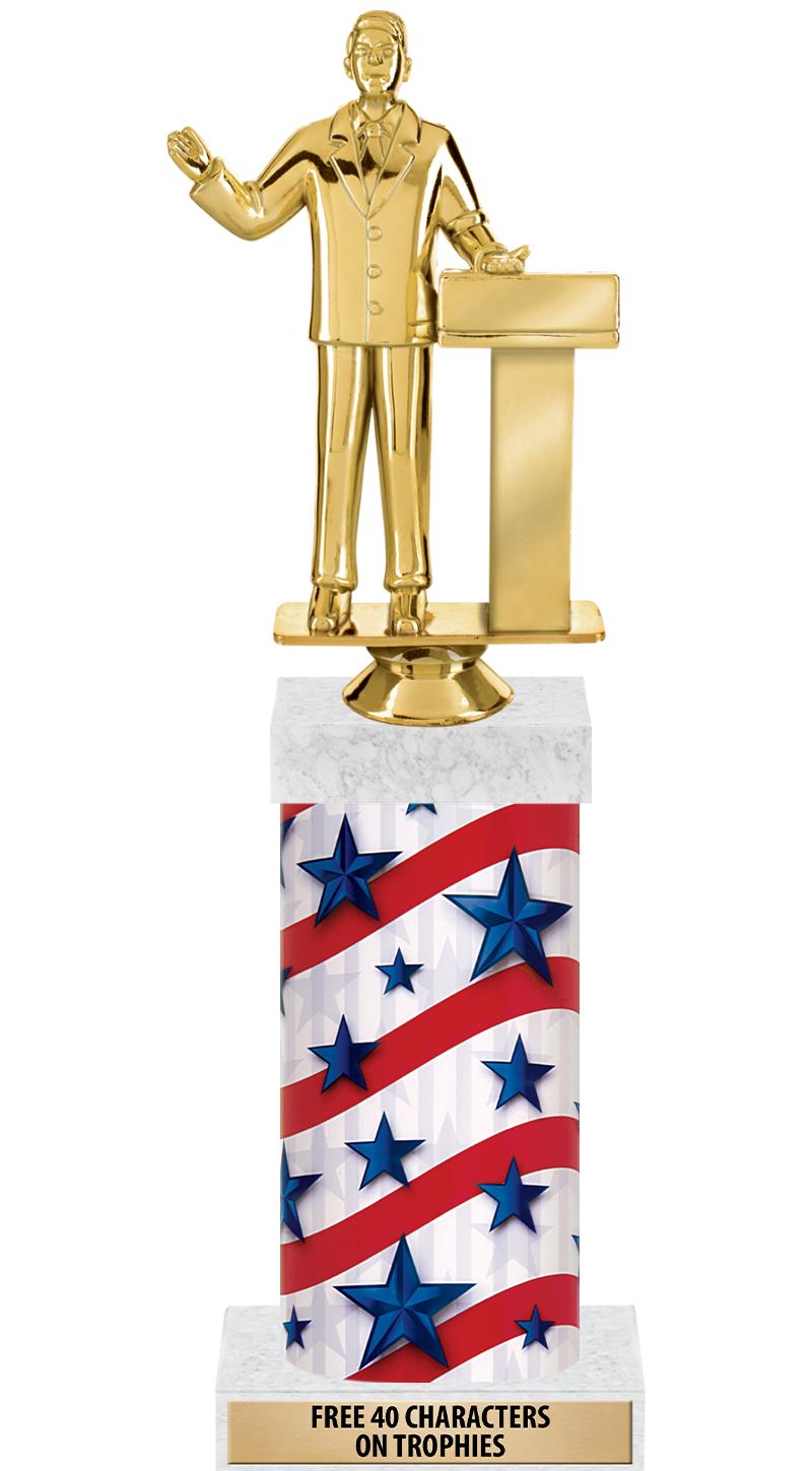 14" AMER GLORY GD FIG SQR TRP