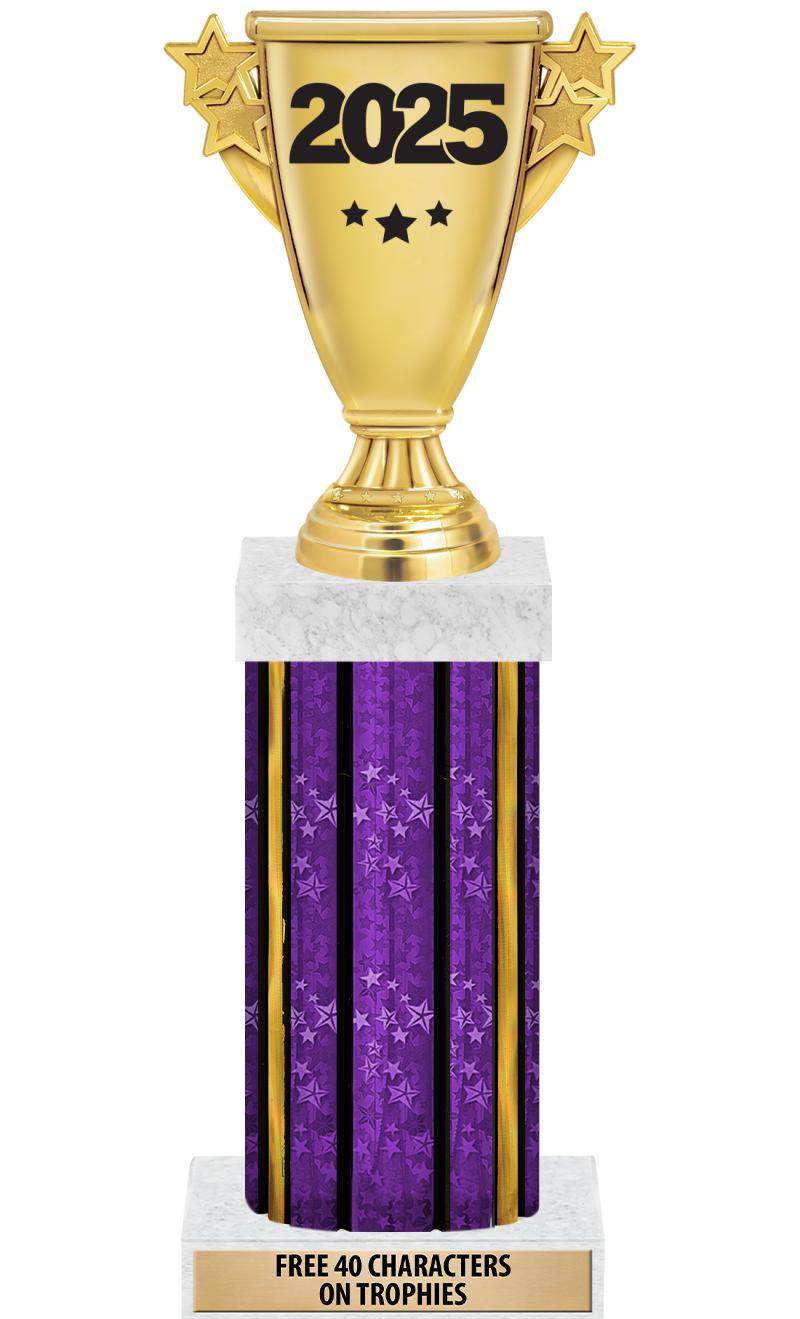 14"PRPL/GD-STARS-GD FIG/SQUARE