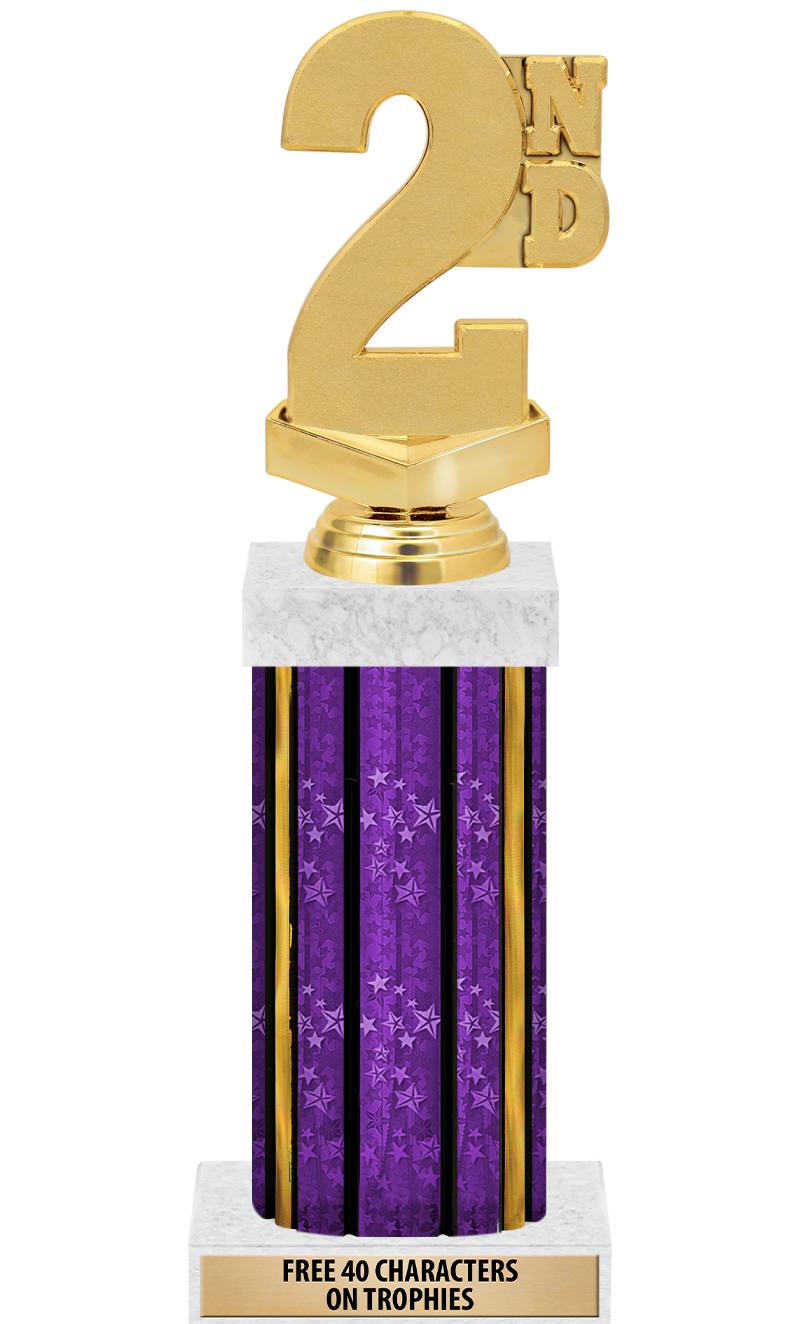 14"PRPL/GD-STARS-GD FIG/SQUARE