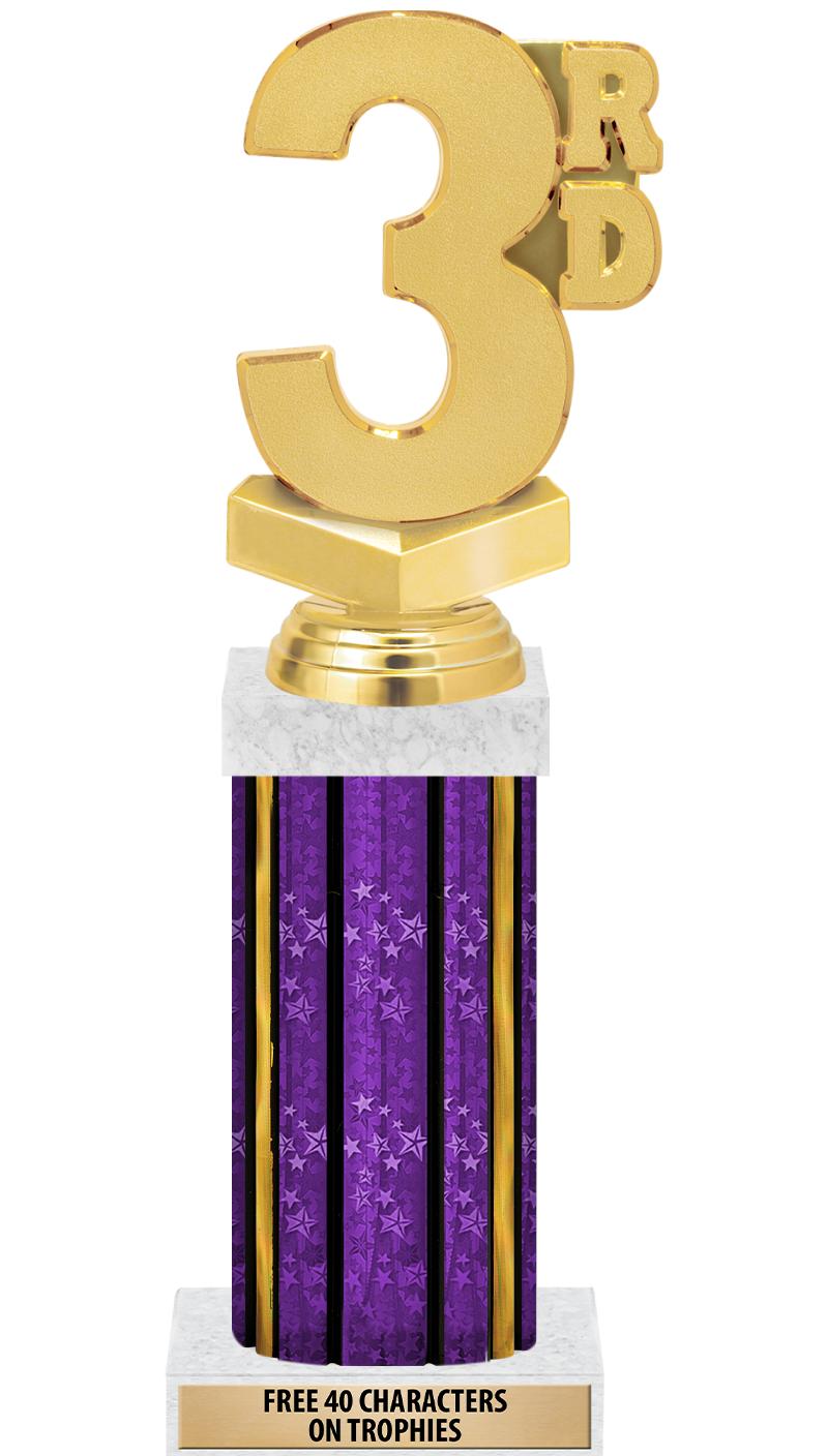 14"PRPL/GD-STARS-GD FIG/SQUARE