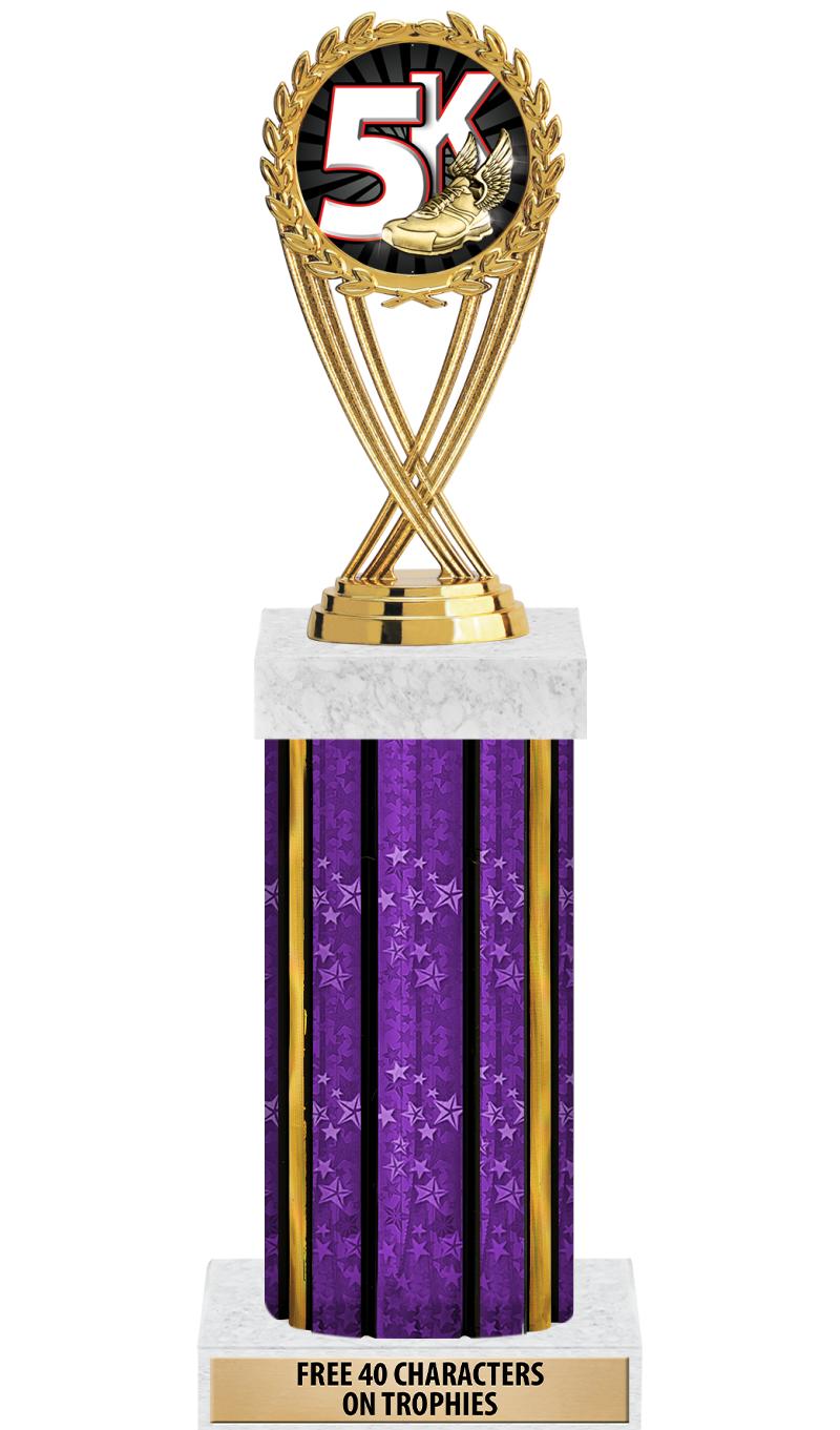 14"PRPL/GD-STARS-GD FIG/SQUARE