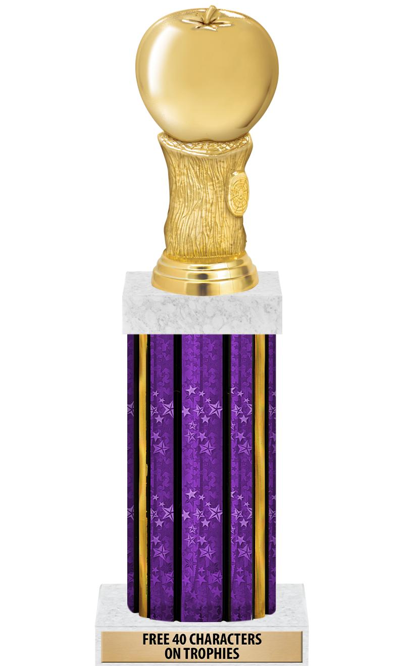 14"PRPL/GD-STARS-GD FIG/SQUARE