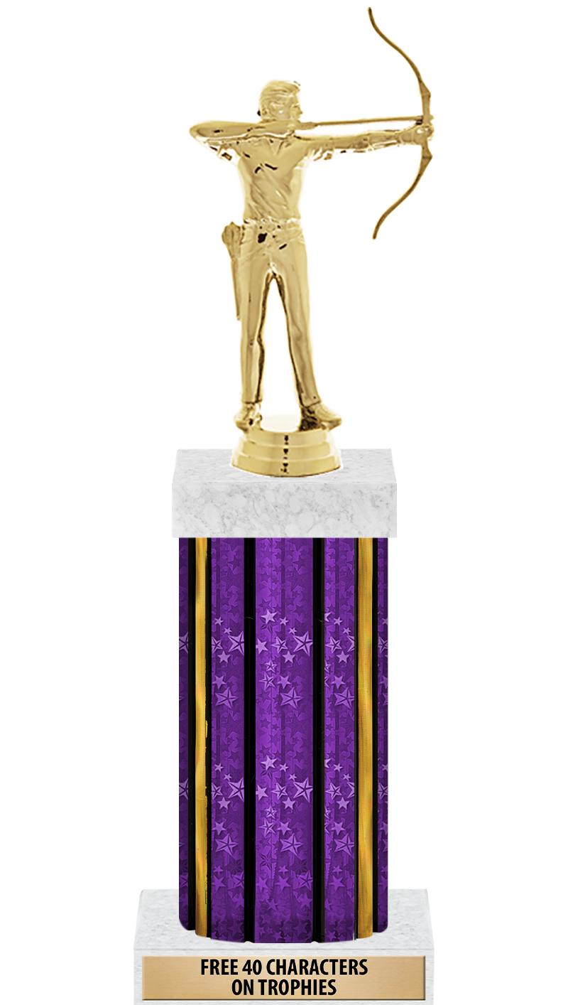 14"PRPL/GD-STARS-GD FIG/SQUARE