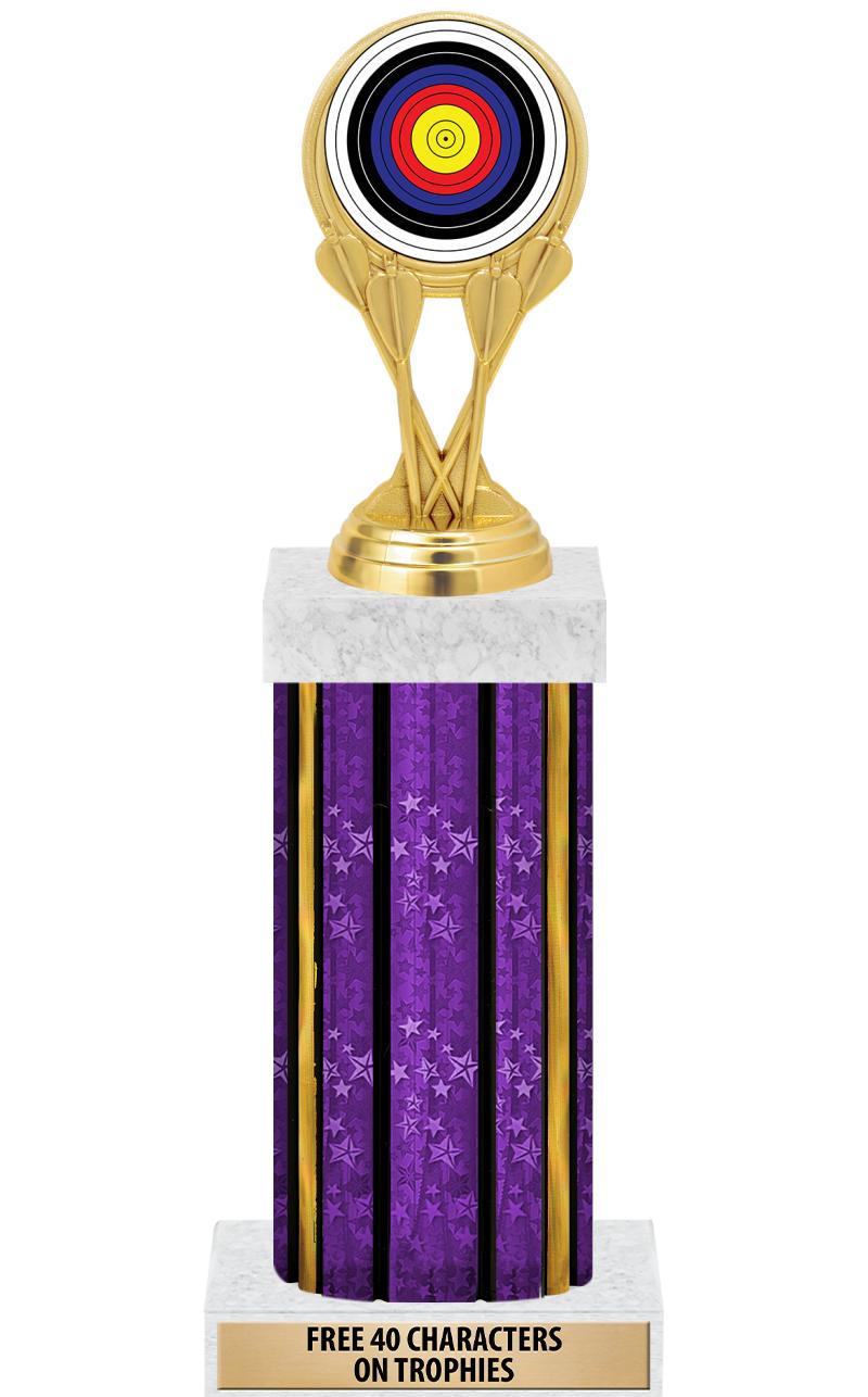 14"PRPL/GD-STARS-GD FIG/SQUARE