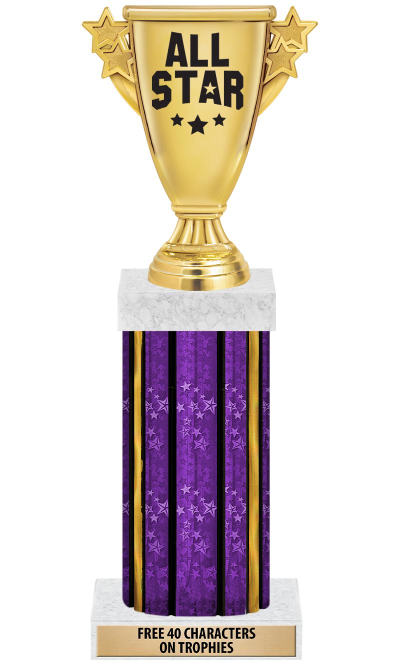 14"PRPL/GD-STARS-GD FIG/SQUARE