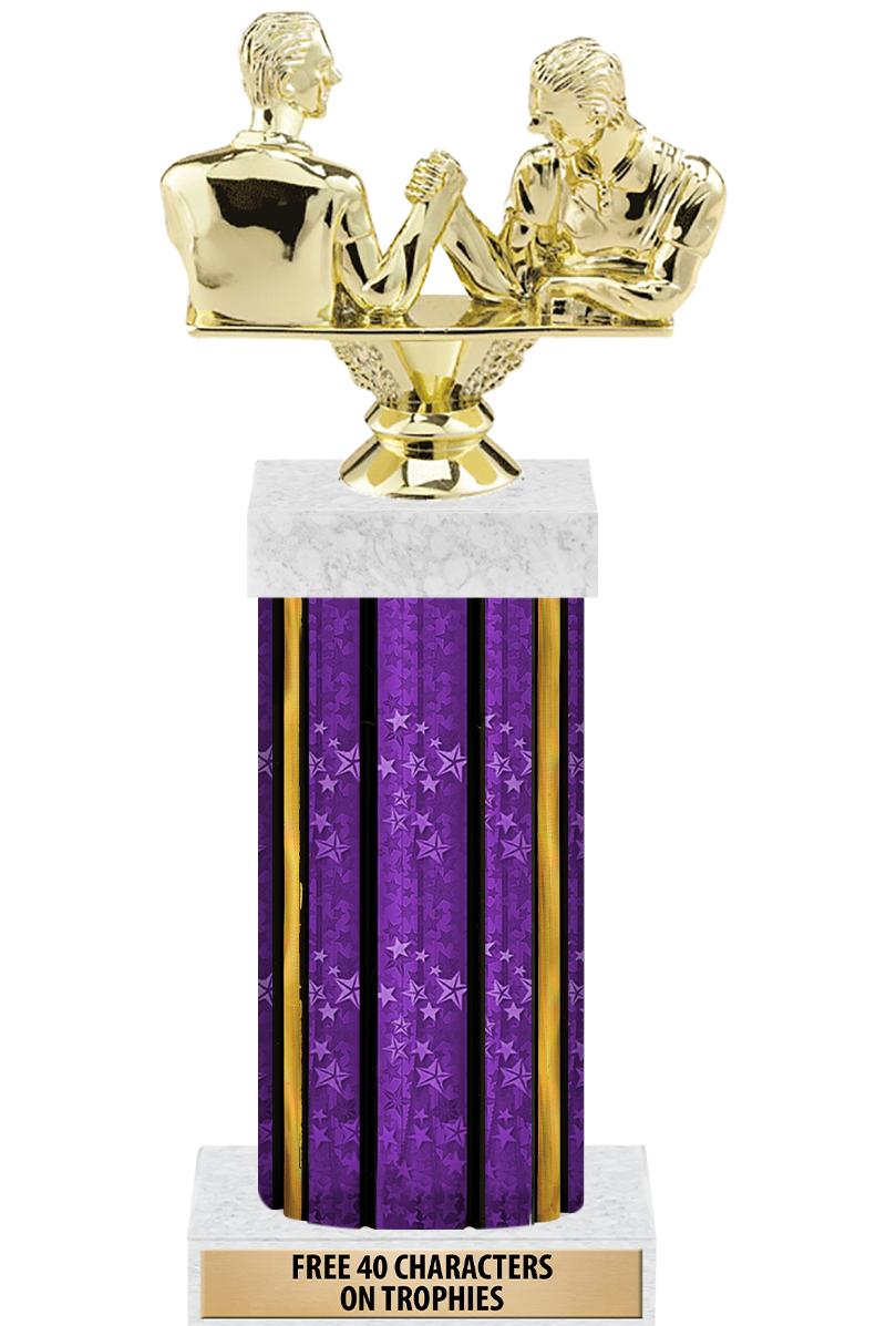 14"PRPL/GD-STARS-GD FIG/SQUARE