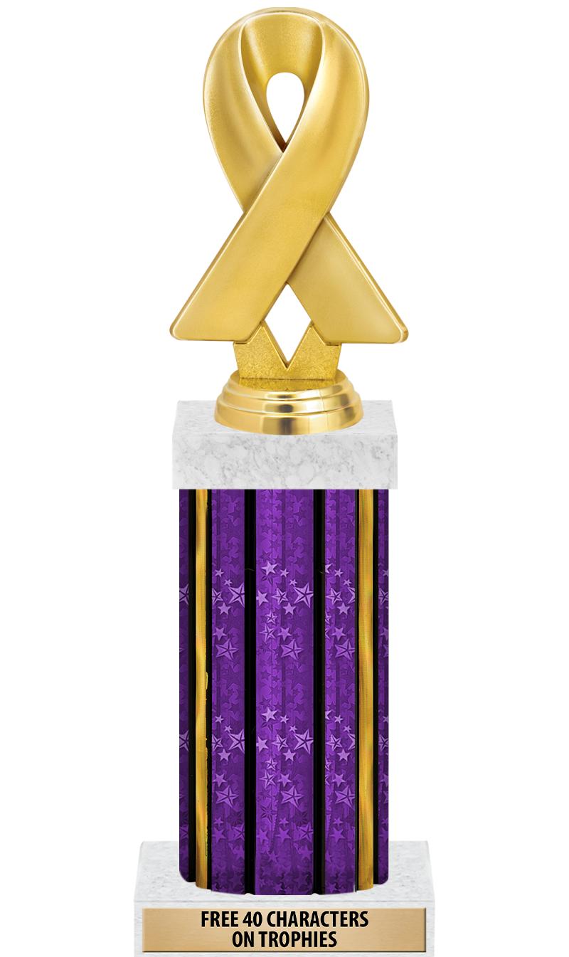 14"PRPL/GD-STARS-GD FIG/SQUARE