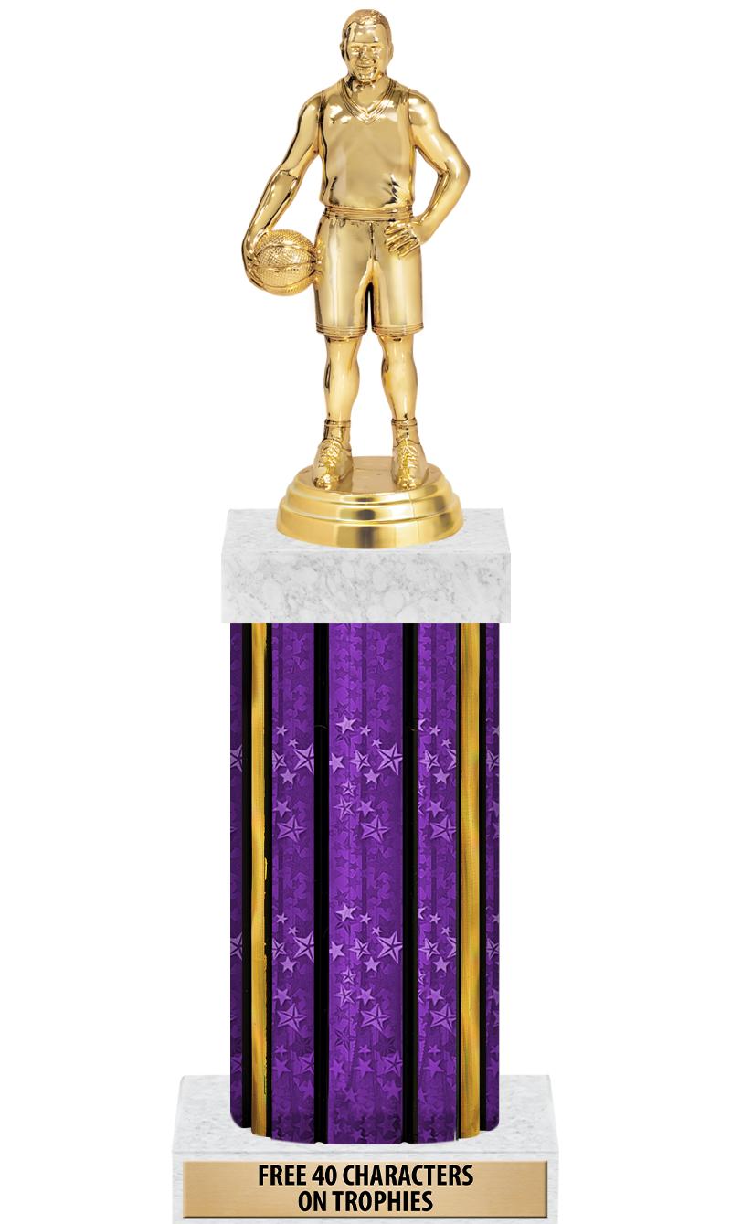 14"PRPL/GD-STARS-GD FIG/SQUARE