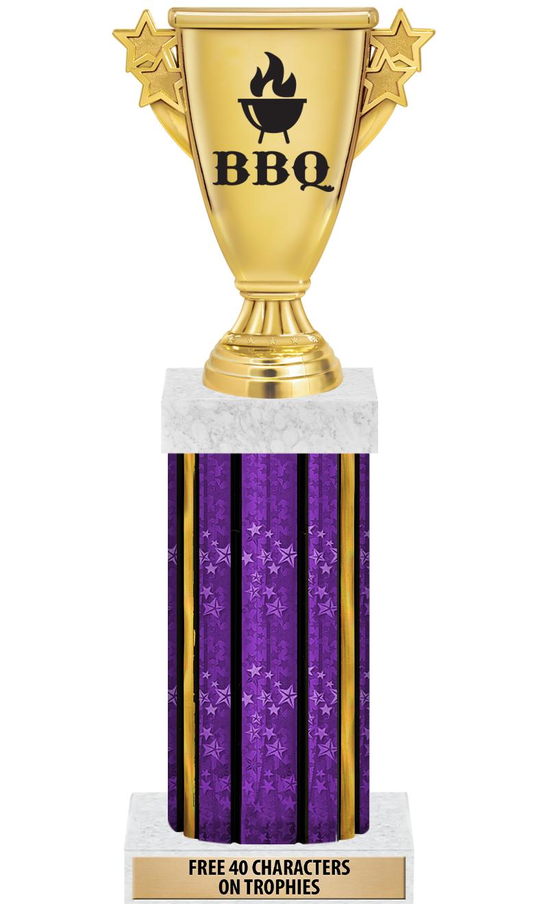 14"PRPL/GD-STARS-GD FIG/SQUARE