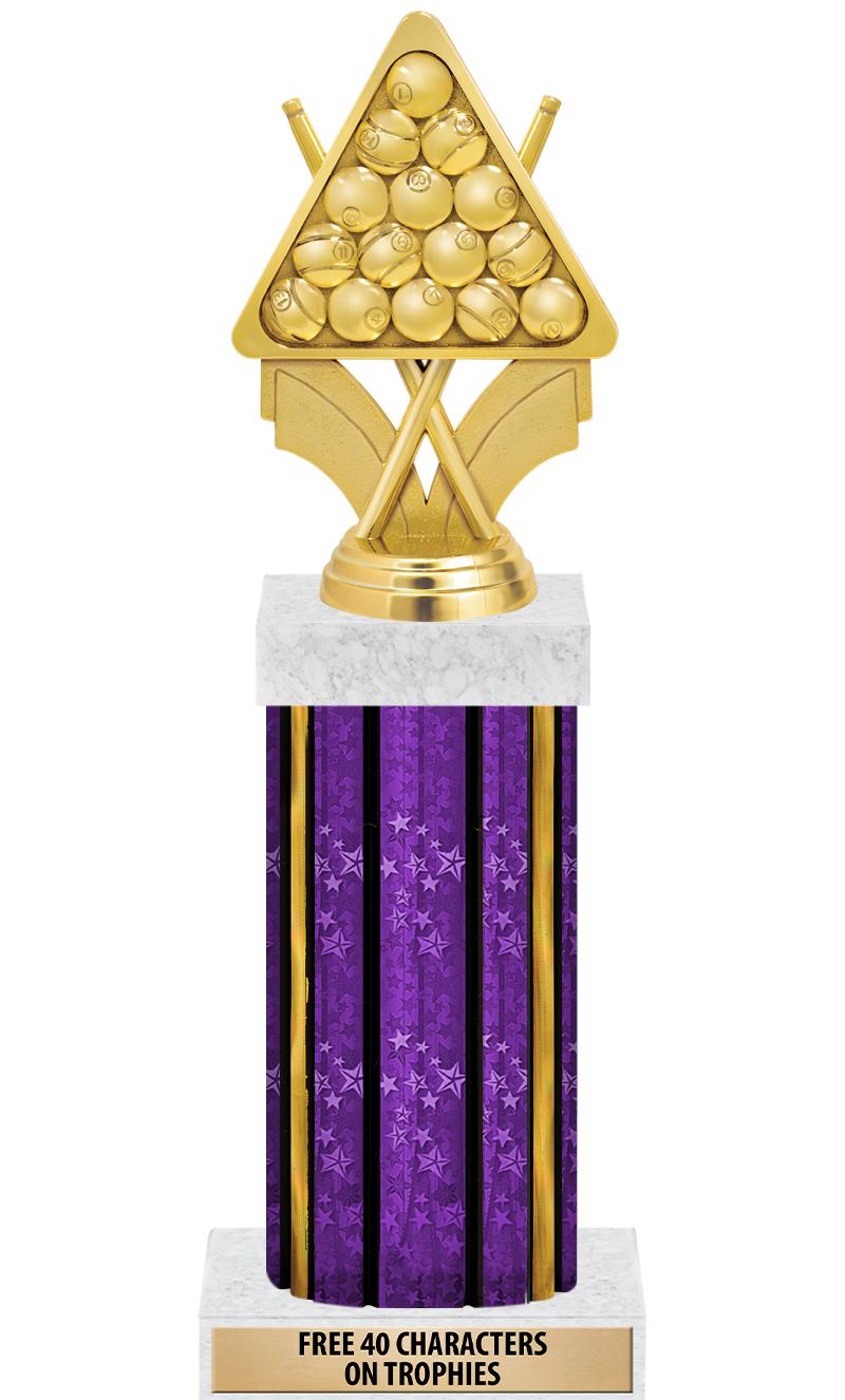 14"PRPL/GD-STARS-GD FIG/SQUARE