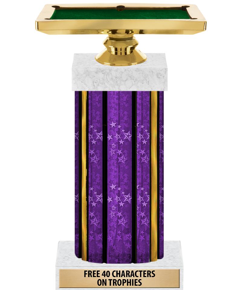 14"PRPL/GD-STARS-GD FIG/SQUARE