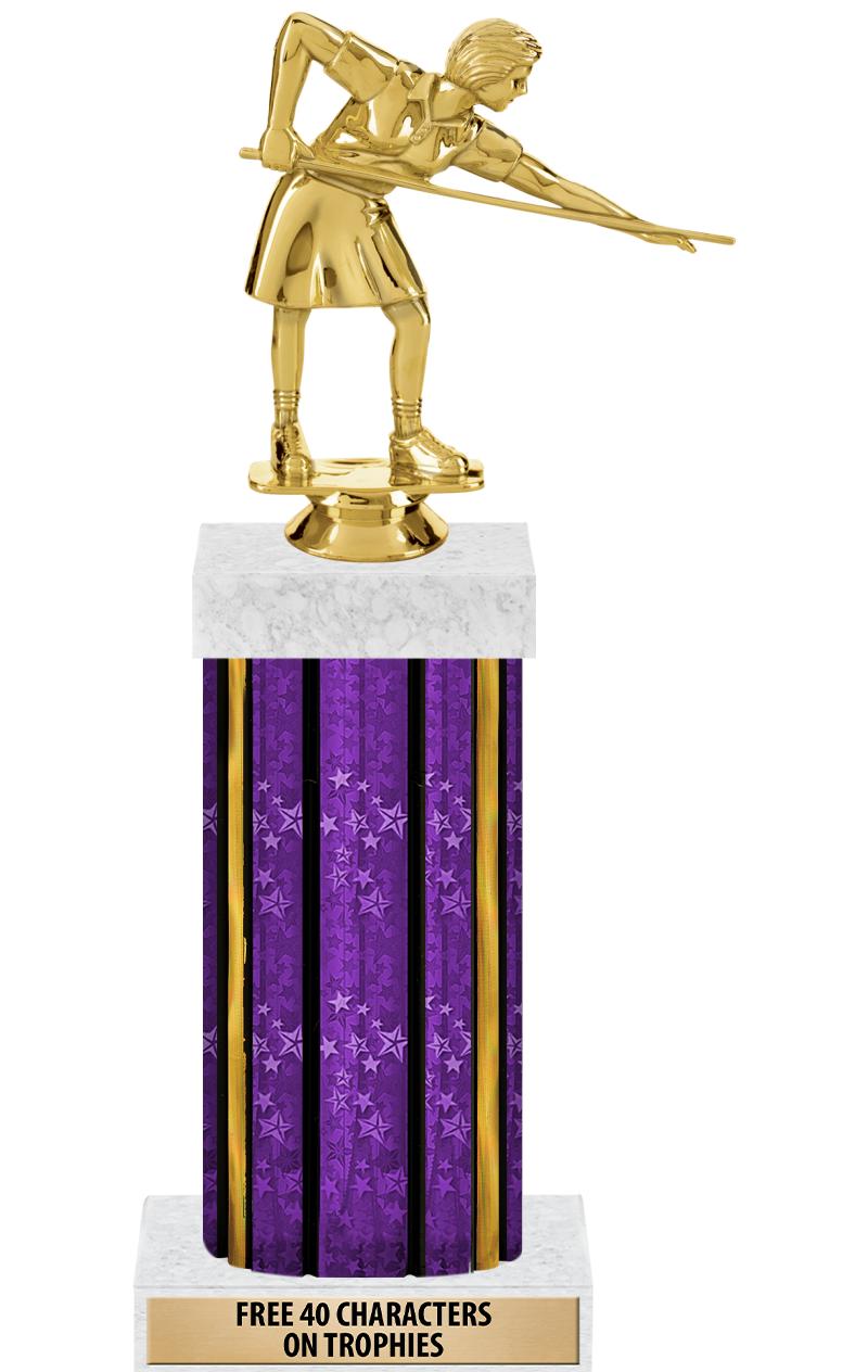 14"PRPL/GD-STARS-GD FIG/SQUARE