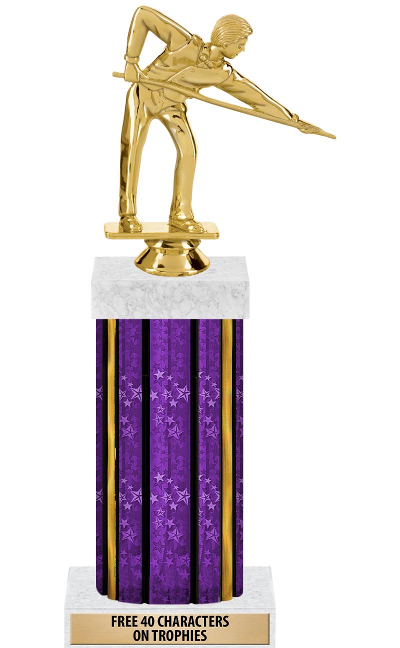 14"PRPL/GD-STARS-GD FIG/SQUARE