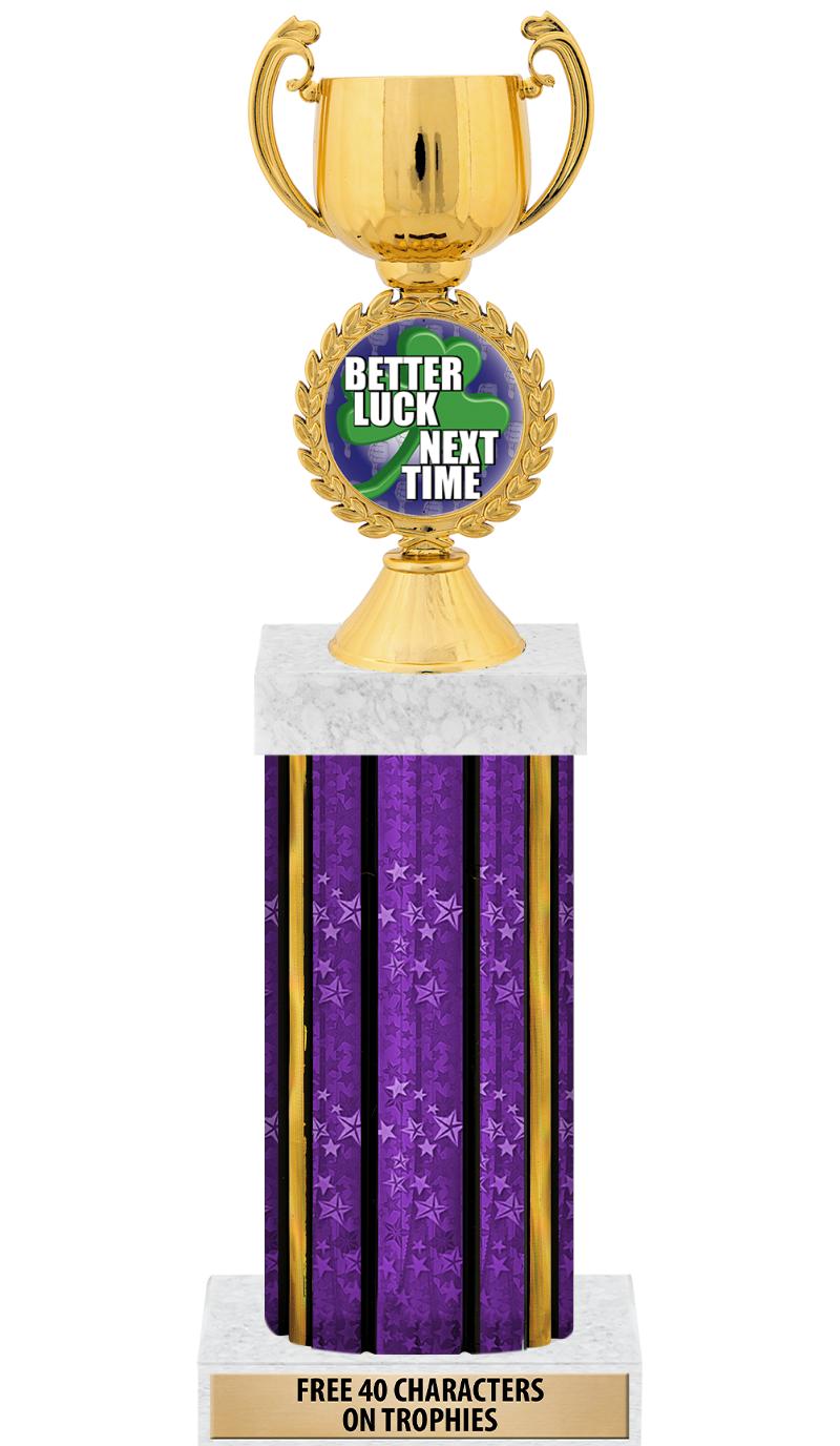 14"PRPL/GD-STARS-GD FIG/SQUARE