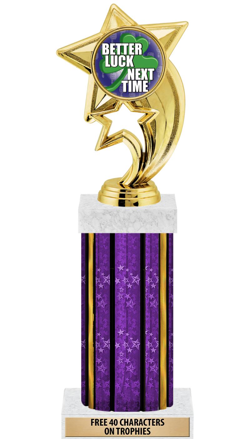 14"PRPL/GD-STARS-GD FIG/SQUARE